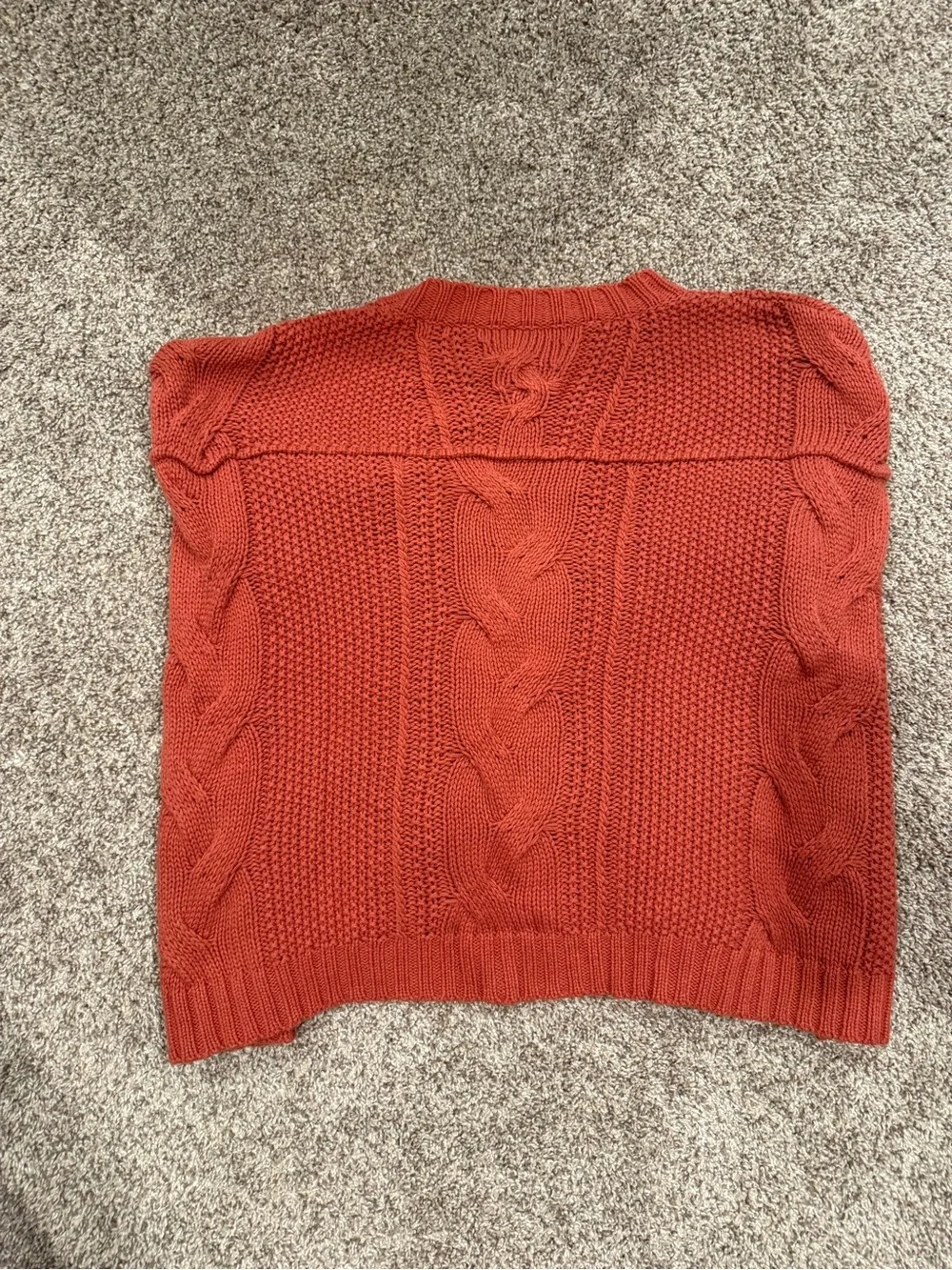 Rust Cable Knit Women's Sweater - Unbranded